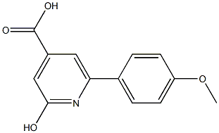 2-HYDROXY-6-(4-METHOXYPHENYL)PYRIDINE-4-CARBOXYLIC ACID 结构式