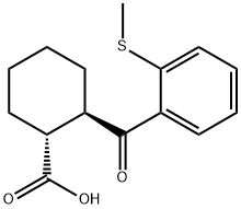 TRANS-2-(2-METHYLTHIOBENZOYL)CYCLOHEXANE-1-CARBOXYLIC ACID 结构式