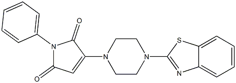 3-[4-(1,3-BENZOTHIAZOL-2-YL)PIPERAZIN-1-YL]-1-PHENYL-1H-PYRROLE-2,5-DIONE 结构式