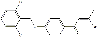 (2Z)-1-(4-[(2,6-DICHLOROBENZYL)OXY]PHENYL)-3-HYDROXYBUT-2-EN-1-ONE 结构式