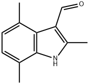 2,4,7-三甲基-1H-吲哚-3-甲醛 结构式