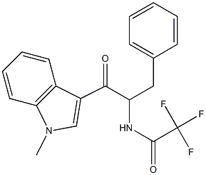 L-N-[1-BENZYL-2-(1-METHYL-1H-INDOL-3-YL)-2-OXOETHYL]-2,2,2-TRIFLUOROACETAMIDE 结构式