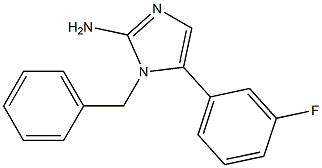 1-BENZYL-5-(3-FLUORO-PHENYL)-1H-IMIDAZOL-2-YLAMINE 结构式