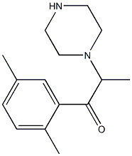 1-(2,5-DIMETHYLPHENYL)-2-PIPERAZIN-1-YLPROPAN-1-ONE 结构式