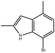 7-BROMO-2,4-DIMETHYL-1H-INDOLE 结构式