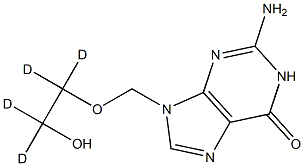 阿昔洛韦D4 结构式