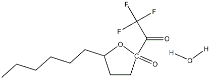 2,3,4,5-Tetrahydro-2-trifluoroacetyl-5-hexylfuran-2-one, hydrate 结构式