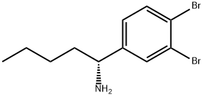 (1R)-1-(3,4-DIBROMOPHENYL)PENTYLAMINE 结构式