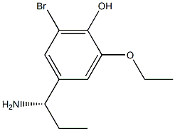 4-((1S)-1-AMINOPROPYL)-6-BROMO-2-ETHOXYPHENOL 结构式