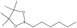 2-HEXYL-4,4,5,5-TETRAMETHYL-1,3,2-DIOXABOROLANE 结构式