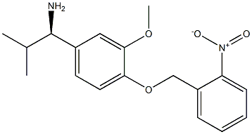 (1R)-1-(3-METHOXY-4-[(2-NITROPHENYL)METHOXY]PHENYL)-2-METHYLPROPYLAMINE 结构式