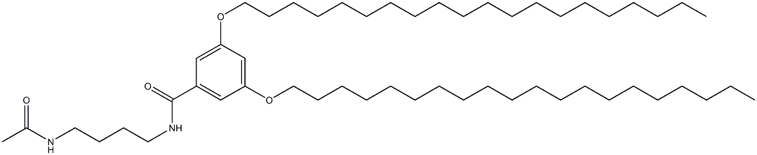 N-(4-ACETAMIDOBUTYL)-3,5-DIEICOSANYLOXYBENZAMIDE 结构式