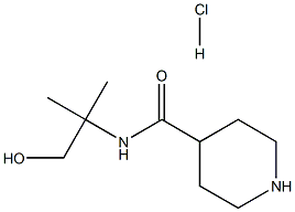 PIPERIDINE-4-CARBOXYLIC ACID (2-HYDROXY-1,1-DIMETHYL-ETHYL)-AMIDE, HYDROCHLORIDE 结构式