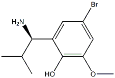 2-((1R)-1-AMINO-2-METHYLPROPYL)-4-BROMO-6-METHOXYPHENOL 结构式