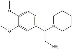 2-(3,4-二甲氧基苯基)-2-(哌啶-1-基)乙-1-胺 结构式