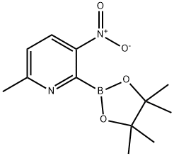 6-甲基-3-硝基-2-(4,4,5,5-四甲基-1,3,2-二氧硼烷-2-基)吡啶 结构式