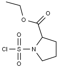 ETHYL 1-(CHLOROSULFONYL)PYRROLIDINE-2-CARBOXYLATE 结构式