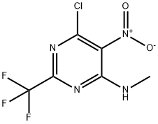 6-CHLORO-N-METHYL-5-NITRO-2-(TRIFLUOROMETHYL)PYRIMIDIN-4-AMINE 结构式
