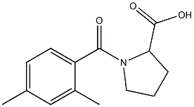 1-(2,4-DIMETHYLBENZOYL)PYRROLIDINE-2-CARBOXYLIC ACID 结构式
