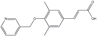 (2E)-3-[3,5-DIMETHYL-4-(PYRIDIN-3-YLMETHOXY)PHENYL]ACRYLIC ACID 结构式