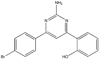 2-(2-AMINO-6-(4-BROMOPHENYL)PYRIMIDIN-4-YL)PHENOL 结构式