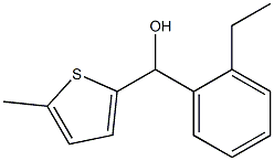 2-ETHYLPHENYL-(5-METHYL-2-THIENYL)METHANOL 结构式