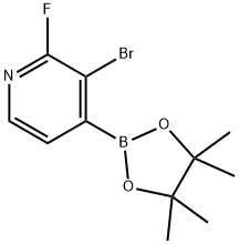 3-BROMO-2-FLUOROPYRIDINE-4-BORONIC ACID PINACOL ESTER 结构式