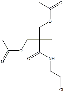 ACETIC ACID 3-ACETOXY-2-(2-CHLORO-ETHYLCARBAMOYL)-2-METHYL-PROPYL ESTER 结构式