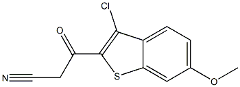 3-(3-Chloro-6-methoxybenzo[b]thiophen-2-yl)-3-oxopropanenitrile 结构式