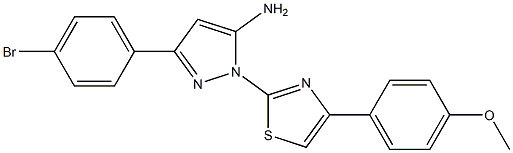 3-(4-BROMOPHENYL)-1-[4-(4-METHOXYPHENYL)-1,3-THIAZOL-2-YL]-1H-PYRAZOL-5-AMINE 结构式