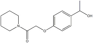 1-[4-(2-OXO-2-PIPERIDIN-1-YLETHOXY)PHENYL]ETHANOL 结构式