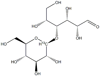 4-O-BETA-D-GLUCOPYRANOSYL-D-[1-13C]GLUCOSE 结构式