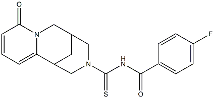 4-FLUORO-N-[(6-OXO-7,11-DIAZATRICYCLO[7.3.1.0~2,7~]TRIDECA-2,4-DIEN-11-YL)CARBONOTHIOYL]BENZAMIDE 结构式