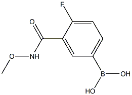 4-FLUORO-3-(METHOXYCARBAMOYL)BENZENEBORONIC ACID 结构式