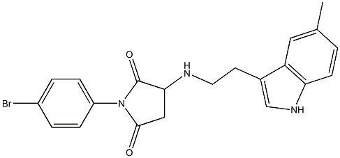 1-(4-BROMOPHENYL)-3-{[2-(5-METHYL-1H-INDOL-3-YL)ETHYL]AMINO}PYRROLIDINE-2,5-DIONE 结构式