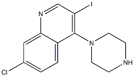 7-CHLORO-3-IODO-4-(PIPERAZIN-1-YL)QUINOLINE 结构式