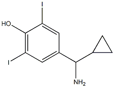 4-((1R)AMINOCYCLOPROPYLMETHYL)-2,6-DIIODOPHENOL 结构式