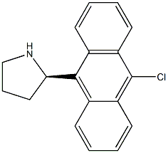 (2R)-2-(10-CHLORO(9-ANTHRYL))PYRROLIDINE 结构式