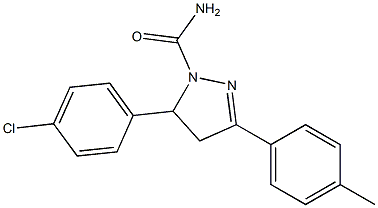 5-(4-CHLOROPHENYL)-3-P-TOLYL-4,5-DIHYDRO-1H-PYRAZOLE-1-CARBOXAMIDE 结构式