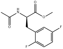 (R)-2-乙酰氨基-3-(2,5-二氟苯基)丙酸甲酯 结构式