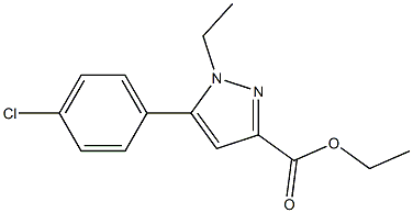 Ethyl 5-(4-chlorophenyl)-1-ethyl-1H-pyrazole-3-carboxylate 结构式