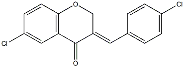 (E)-3-(4-CHLOROBENZYLIDENE)-6-CHLORO-2,3-DIHYDROCHROMEN-4-ONE 结构式