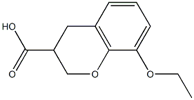 8-ETHOXYCHROMANE-3-CARBOXYLIC ACID 结构式