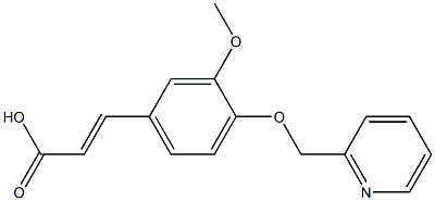 (2E)-3-[3-METHOXY-4-(PYRIDIN-2-YLMETHOXY)PHENYL]ACRYLIC ACID 结构式