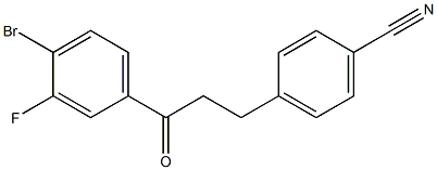 4'-BROMO-3-(4-CYANOPHENYL)-3'-FLUOROPROPIOPHENONE 结构式