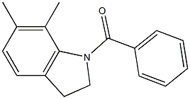 1-BENZOYL-2,3-DIHYDRO-6,7-DIMETHYL-1H-INDOLE 结构式