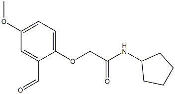 N-CYCLOPENTYL-2-(2-FORMYL-4-METHOXYPHENOXY)ACETAMIDE 结构式