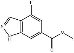 4-氟-1氢-吲唑-6-甲酸甲酯 结构式