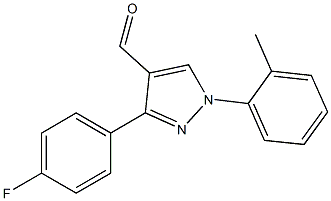 3-(4-FLUOROPHENYL)-1-O-TOLYL-1H-PYRAZOLE-4-CARBALDEHYDE 结构式