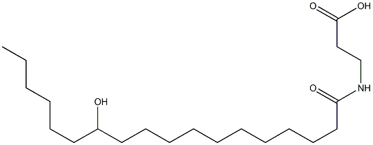 N-(12-HYDROXYSTEAROYL)-BETA-ALANINE 结构式